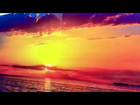 Hübsche Sonnenuntergang-Wandkunst aus Glas