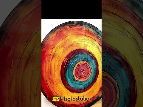 Solar Core – Vibrant Abstract Round Glass Wall Art