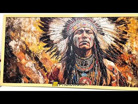 Sacred Wisdom – Native Tribal Chief Oil Painting