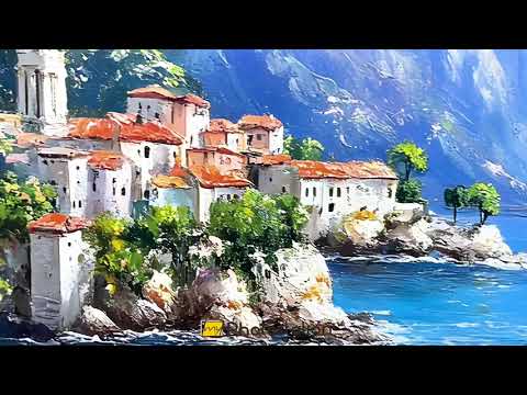 Mediterranean Coastal – Seaside Landscape Oil Painting