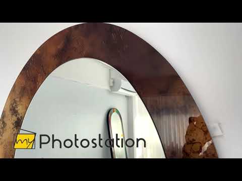 Copper Entryway Oval Wall Mirror