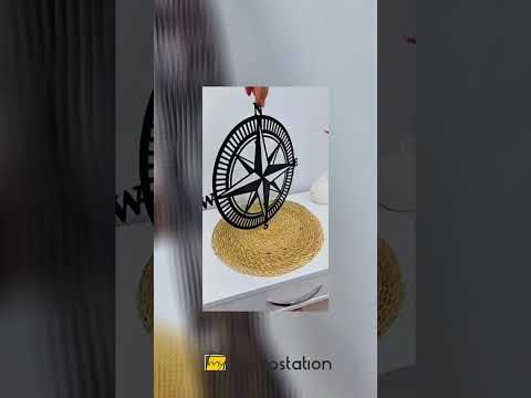 Brújula Decoración De Pared Metal – Decoración de pared de aventuras náuticas