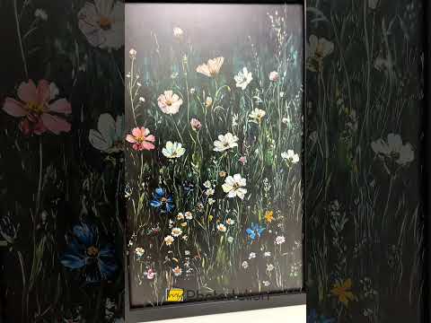 Wildblumen in der Abenddämmerung - Hudson River Ölgemälde 