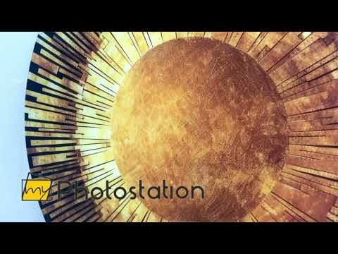 Gold Sun Abstract Glass Wall Art