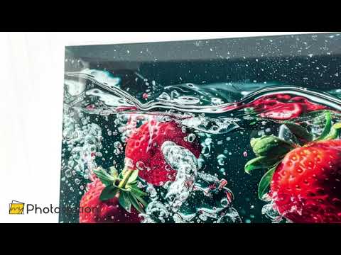 Erdbeeren Glas Wandkunst