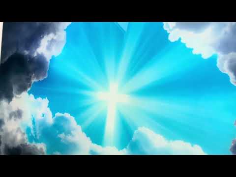 Ein Kreuz aus Licht, leuchtende Glaswandkunst
