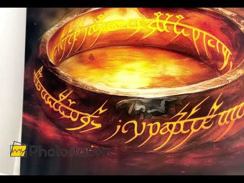 Lord of the Rings Sauron Ring Glass Wall Art