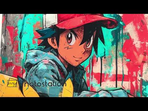 Pokemon-Wandkunst aus Glas