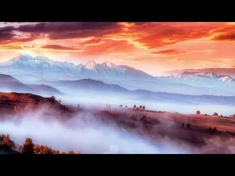 Foggy Mountain View Unique Glass Panel Artwork for Walls