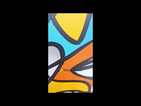 Abstrakte bunte Gesichter Metall Wandbilder – Modernes expressionistisches Design