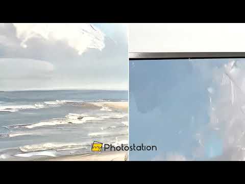 White Sand Beach Sandy Path Landscape – Coastal Oil Painting