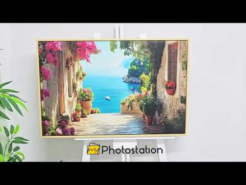 Sun-Kissed Mediterranean Coast – Colorful Village Seaside Canvas Print
