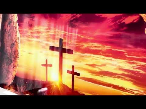 Christian Cross with Sunset Glass Wall Art for Living Rooms