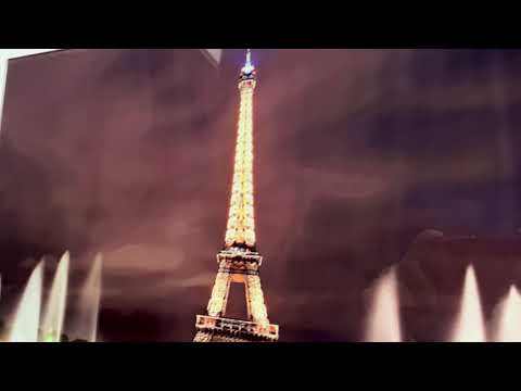 Paris Eiffel Tower Glass Wall Art, glass art painting, glass art for the Wall