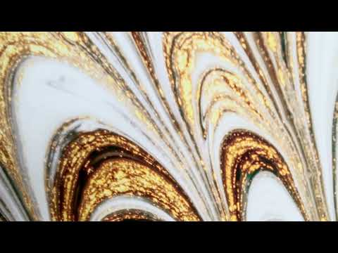 Golden Glitter Abstract Glass Wall Art