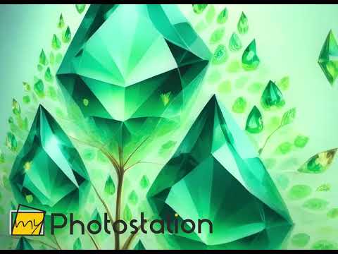Smaragdbaum-Wandkunst aus Glas