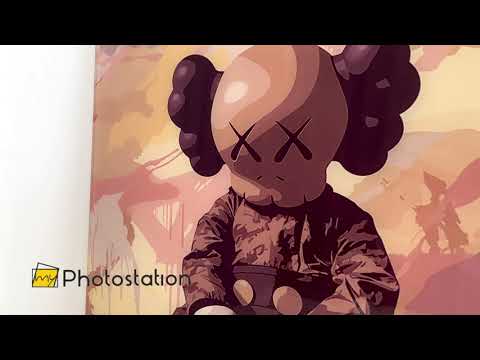 Kaws Bildglas-Wandkunst