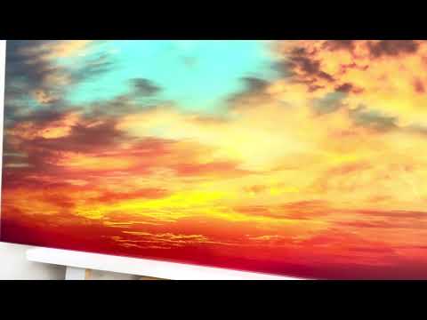 Bunte Himmelslandschaft Glaswandkunst