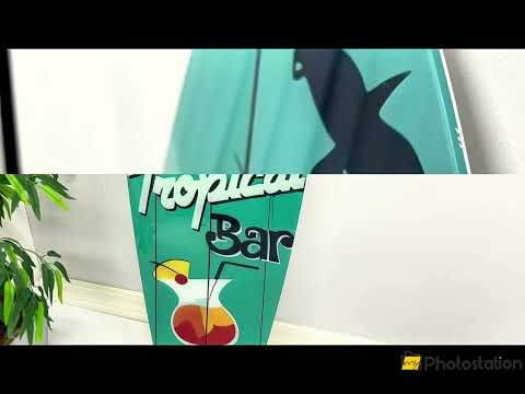 Sommerliche tropische Surfbrett-Wandkunst