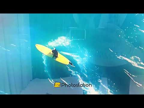 Vagues de surf : vue aérienne de l'océan Art Mural En Verre