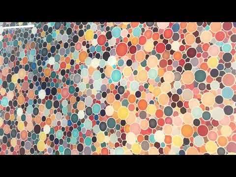 Mosaik-Punkte-Glaswandkunst