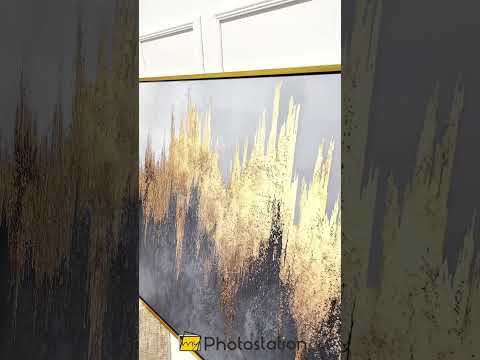 Iluminación dorada – Abstracto moderno Cuadro al óleo