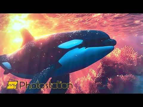 Sunset Orca Glass Wall Art