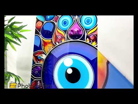 Evil Eye Bead Glass Wall Art