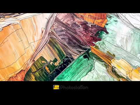 Golden Divide – Abstract Landscape Fields Oil Painting