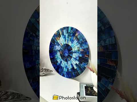Resplandor Oceánico – Redondo Arte En Vidrio Para Pared