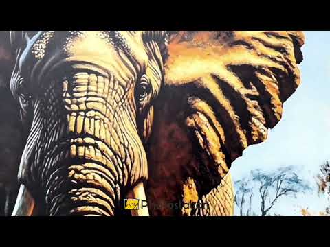 Guardian of the Wild – Elephant Oil Painting
