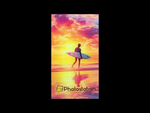 Surfer im Sonnenuntergang: Lebendiger Ozean Glasbilder