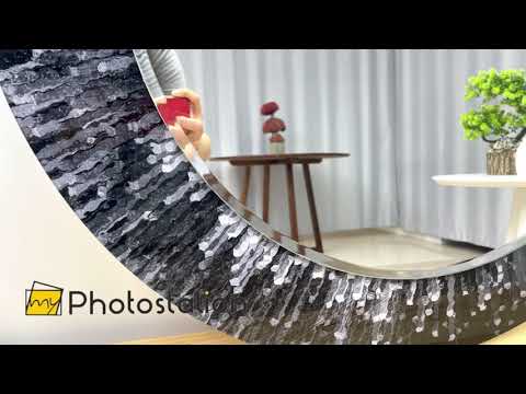 Schwarze Splash-Wandspiegel