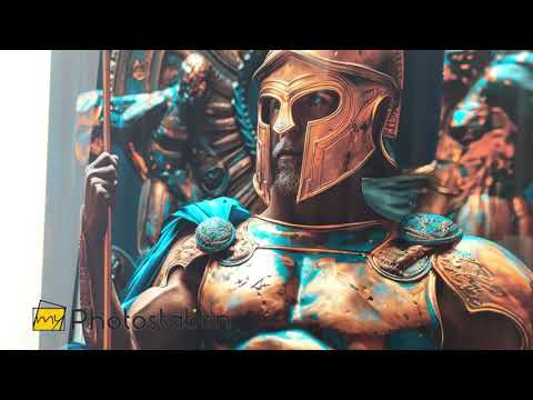 Gladiator-Wandkunst aus Glas