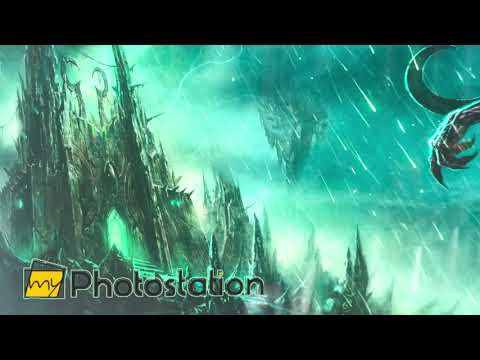 World of Warcraft Illidan Stormrage Glaswandkunst