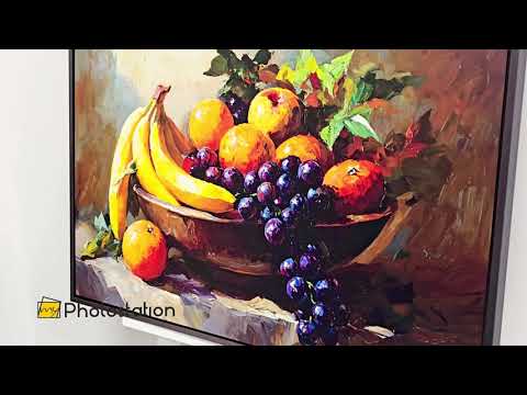 Banana & Grape Fruit Art – Kitchen Wall Oil Painting