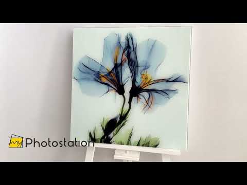 Albert Koetsier Blaue Geranienglas-Wandkunst