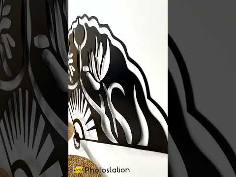 Chiave greca rotonda decorativa Specchio da Parete – Decorazione da parete con specchio classico moderno
