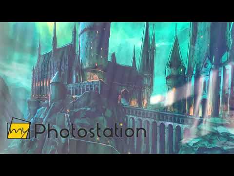 Glaswandkunst „Schloss Hogwarts“