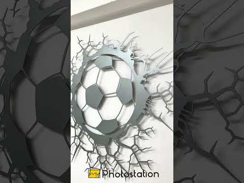 Breaking Wall Soccer Ball – Dynamic Sports Metal Wall Art