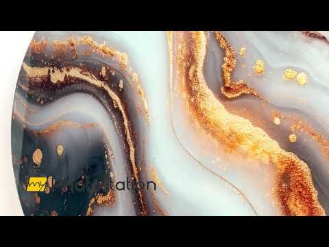 Abstrakte Marmoroberfläche Goldadern Glaswandkunst