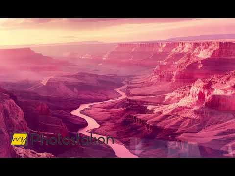 Grand Canyon Glass Wall Art: A Breathtaking Sunset Landscape