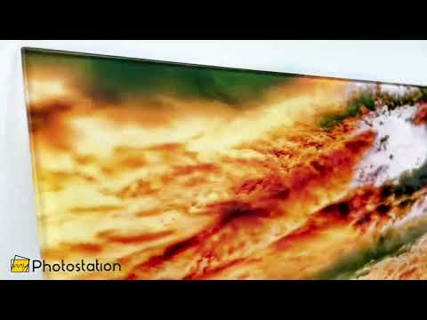 Segelboot Rotes Meer Sonne Glas Wandkunst