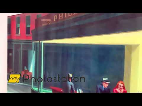 Nighthawks Edward Hopper Glass Wall Art
