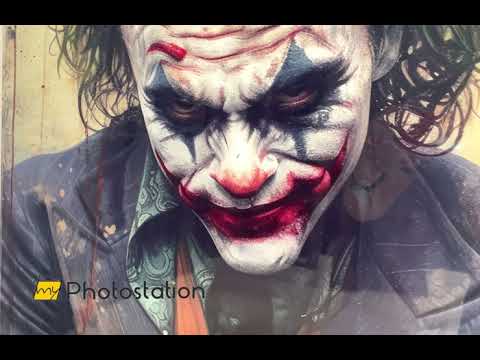 Joker-Wandkunst aus Glas