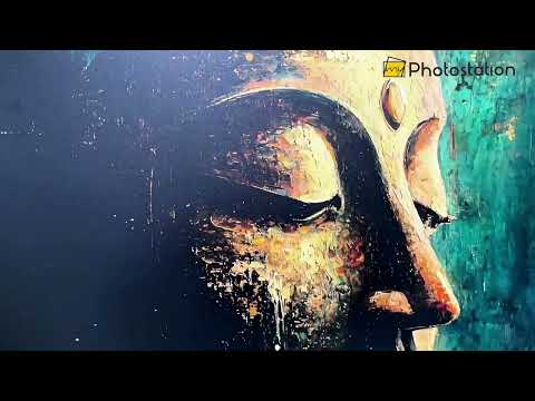 Buddha Face Wall Art – Religious Oil Painting