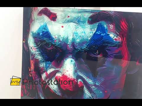 Ölgemälde Joker Portrait Glas Wandkunst