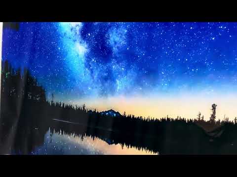 Milky Way Reflection: A Stunning Night Sky on Glass Wall Art