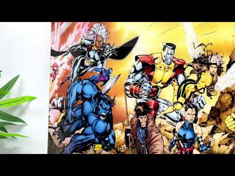 X-Men-Karikatur-Wandkunst aus Glas