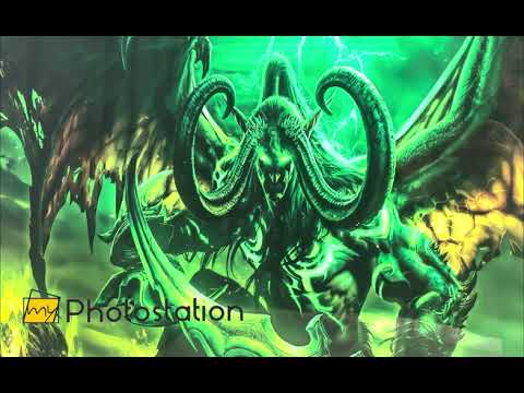 Illidan Stormrage World of Warcraft Glaswandkunst